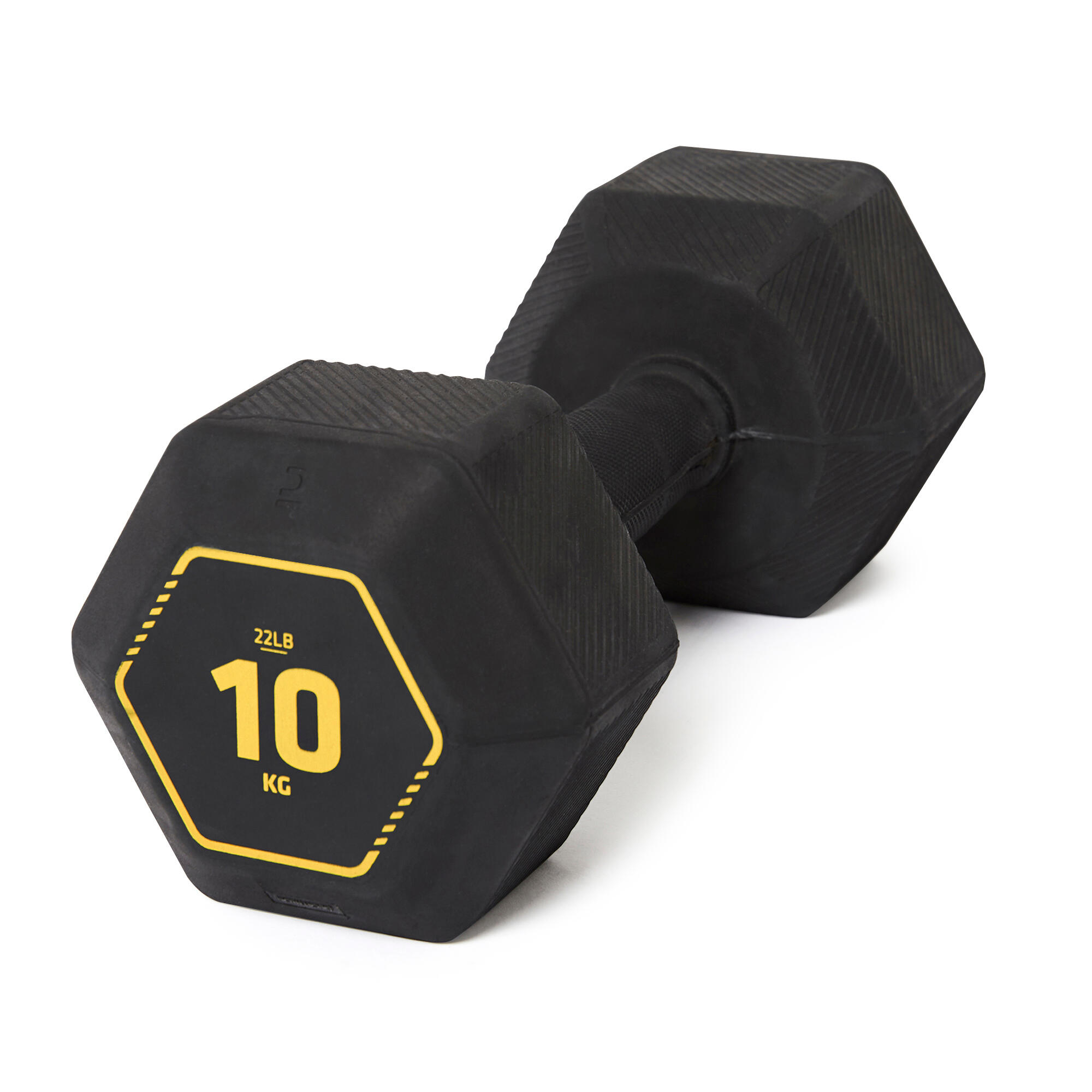 Hantel Krafttraining Crosstraining Hex Dumbbell 10 kg schwarz