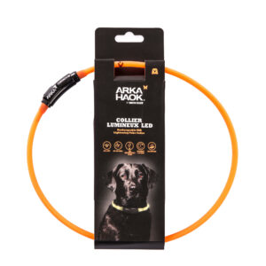 Hundehalsband leuchtend rund orange