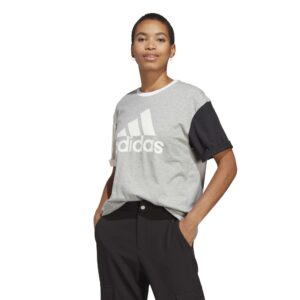 Adidas T-Shirt Damen - Colorblock grau