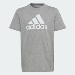 Adidas T-Shirt Kinder - großes Logo grau/weiss