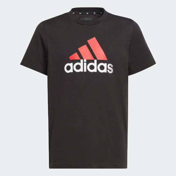 Adidas T-Shirt Kinder - schwarz/rot mit grossem Logo