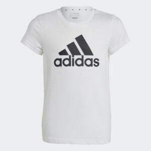 Adidas T-Shirt Mädchen - weiβ mit schwarzem Logo