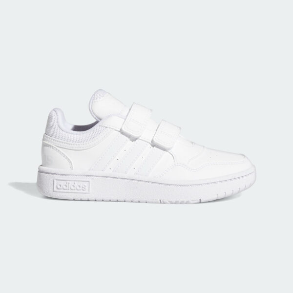 Adidas Turnschuhe Kinder Klettverschluss - Hoops weiβ