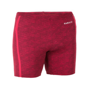 Badehose Boxer Herren lang - Yoko Mala rot/beige