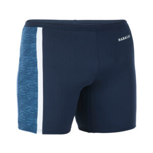 Badehose Boxer Herrren lang - Yoko Mala blau/weiss