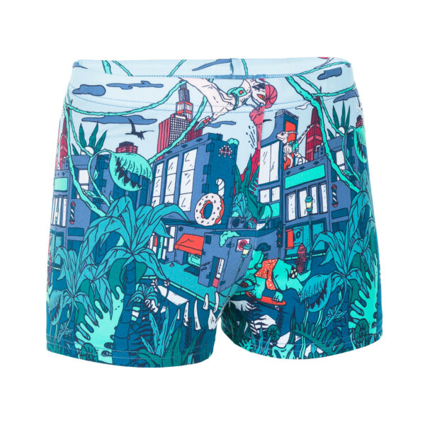 Badehose Boxer Jungen - Fitib East blau/grün/rot