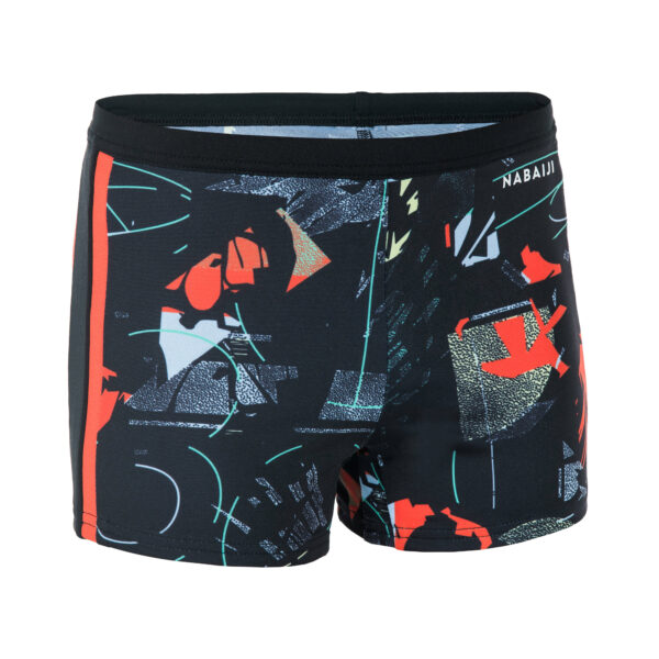 Badehose Boxer Jungen - Yokob Spor schwarz/orange