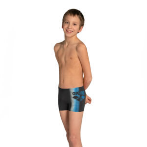 Badehose Boxer Kinder Arena - schwarz/blau