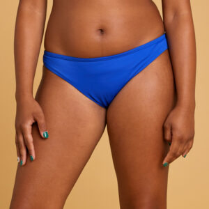 Bikini-Hose Damen Tanga hoher Beinausschnitt Lulu blau