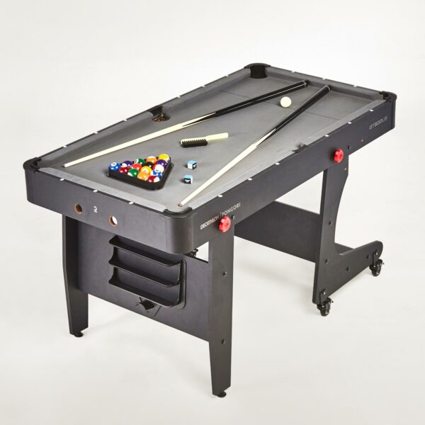 Billardtisch Poolbillard BT 500 US klappbar graues Tuch