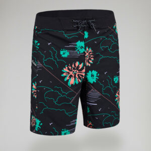 Boardshorts 19" Surfen - 00 Paradise schwarz