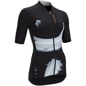 Damen Radtrikot kurzarm Rennrad - Racer schwarz