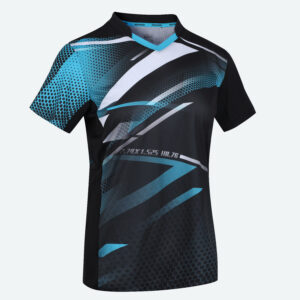 Damen Tischtennis T-Shirt - TTP560 schwarz/blau