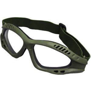 DELTA SIX FlexProtect Airsoft Schutzbrille (oliv - klares Glas)