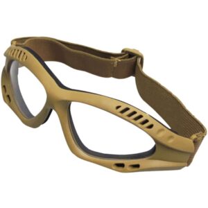 DELTA SIX FlexProtect Airsoft Schutzbrille (desert / tan - klares Glas)