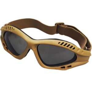 DELTA SIX FlexProtect Airsoft Schutzbrille (desert / tan - Smoke Glas)