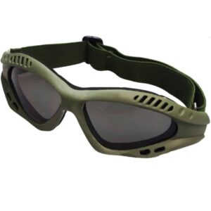 DELTA SIX FlexProtect Airsoft Schutzbrille (oliv - Smoke Glas)