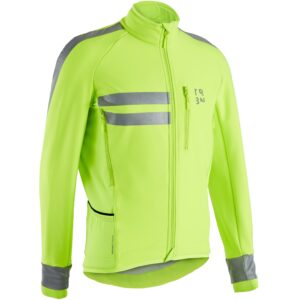 Fahrrad Winterjacke Rennrad RC 500 Herren neongelb (Super sichtbar)