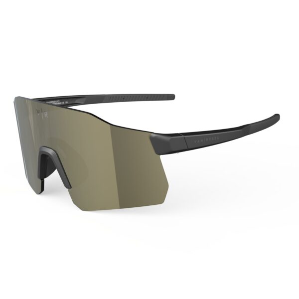 Fahrradbrille Rennrad 920 HD Kategorie 3 Damen/Herren schwarz/gold