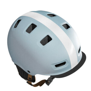 Fahrradhelm City Bowl 540 blau/reflektierend