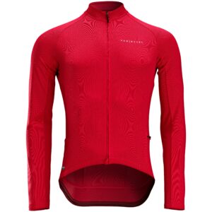 Fahrradtrikot Rennrad langarm UV Schutz RC100 Herren rot