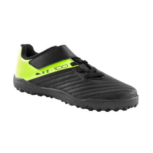 Fussballschuhe Kinder Nockenschuhe Klettverschluss - 100 Easy Turf schwarz/gelb