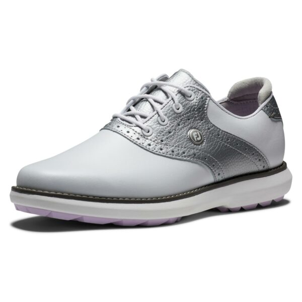 Golfschuhe Damen wasserdicht - FJ Tradition weiss/silber