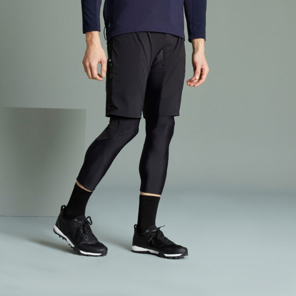 Herren 2-in-1 Radsport MTB Short Innenhose – Expl 500 schwarz