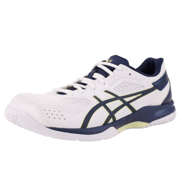 Herren Volleyball Hallenschuhe - Asics Gel Spike 4 weiss/blau/gelb