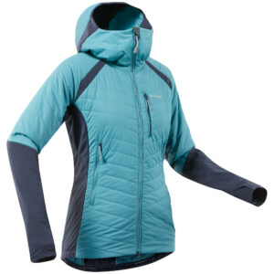 Hybrid-Jacke Damen Bergsteigen - Sprint blau/grau