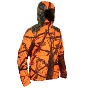 Jagdjacke / Daunenjacke 900 kompakt camouflage/neonorange