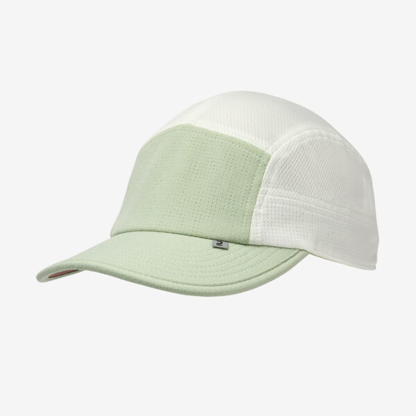 Lauf-Cap Schirmmütze 5 Panel atmungsaktiv grün/weiss