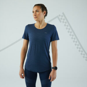 Laufshirt kurzarm Damen atmungsaktiv - Care grau