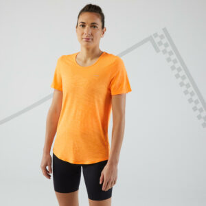 Laufshirt kurzarm Damen atmungsaktiv - Care orange