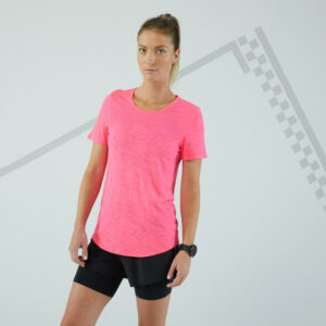 Laufshirt kurzarm Damen atmungsaktiv - Care rosa