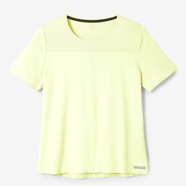Laufshirt kurzarm Damen atmungsaktiv - Dry+ Breath neongelb
