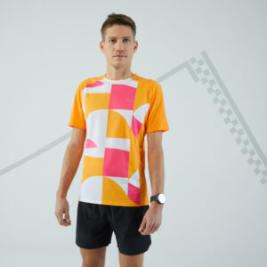 Laufshirt kurzarm Herren atmungsaktiv - Light mango