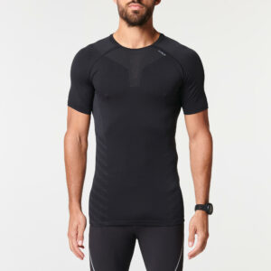 Laufshirt kurzarm Herren atmungsaktiv - Skincare schwarz