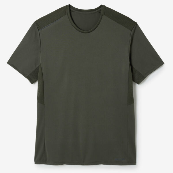 Laufshirt kurzarm Herren atmungsaktiv dunkelgrün