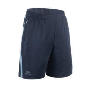 Laufshorts Leichtathletik AT100 Baggy Kinder marineblau