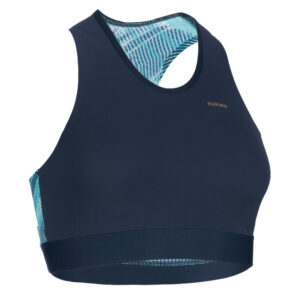 Leichtathletikbustier Damen blau/pastell