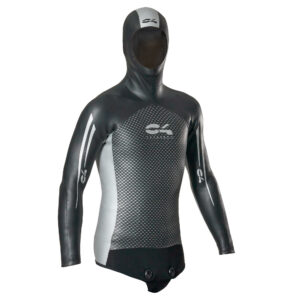 Neoprenjacke Freediving Herren Sideral C4 Carbon Glattneopren 3 mm