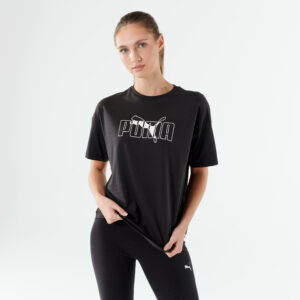 Puma T-Shirt Damen Baumwolle - schwarz