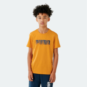 Puma T-Shirt Kinder - ocker bedruckt