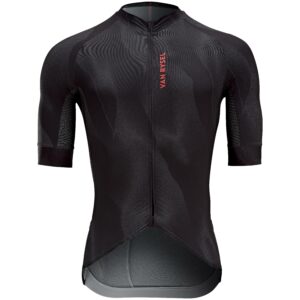 Radtrikot kurzarm Sommer Rennrad – Racer Glitch Herren schwarz