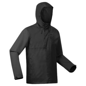 Regenjacke Herren wasserdicht Wandern - NH500 schwarz