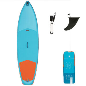 SUP-Board Stand Up Paddle aufblasbar X100 Touring 9' Einsteiger blau/orange