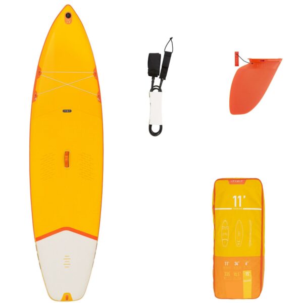 SUP-Board Stand Up Paddle aufblasbar X100 Touring Einsteiger 11' gelb