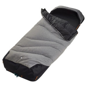 Schlafsack Baumwolle 2-in-1 Camping - Perfect Sleep 5 °C schwarz
