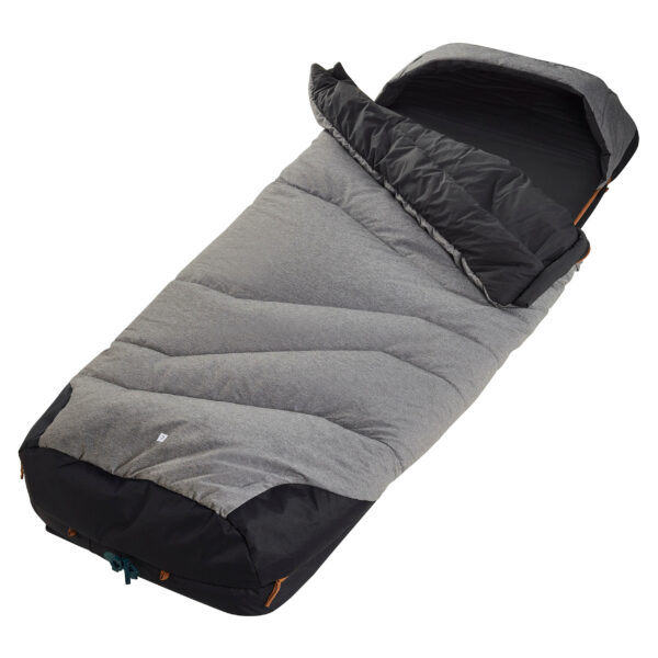 Schlafsack Baumwolle 2-in-1 Camping - Perfect Sleep 5 °C schwarz